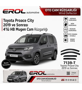 Toyota Proace City 4'lü Mugen Cam Rüzgarlığı