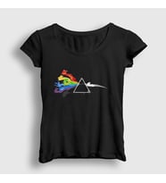 Presmono Kadın Siyah Rabbits Pink Floyd T-Shirt 76777tt