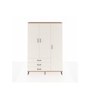 Arges Gardrop 6 Raflı 3 Çekmeceli Tek Askılı 132x30x195 Çam-Aytaşı