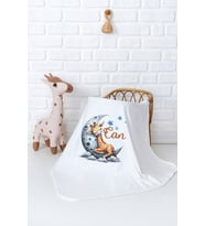 Pia Baby Premium %100 Pamuk Çift Kat Penye Bebek Battaniyesi 80x80 cm 5032-11 (Krem)