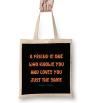 Friendship Quotes Gift Elbert Hubbard Bez Çanta Uzun Saplı