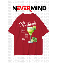 The Margarita Baskılı Oversize Tişört - %100 Pamuk Unisex (Kırmızı)