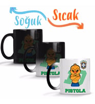 Canarinho Pistola Sihirli Kupa Bardak Porselen