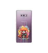 Samsung Galaxy Note 9 ile Uyumlu Splash Tilki Tasarımlı Şeffaf Silikon Kılıf