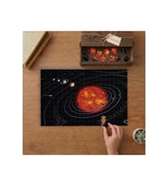 Güneş Sistemi - Gezegenler Tasarımı 240 parça Ahşap Puzzle Ahşap Kutuda MP04064