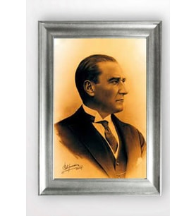 Gümüş Çerçeveli Atatürk Tablo cv1326