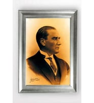 Gümüş Çerçeveli Atatürk Tablo cv1326