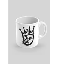 King Baskılı Kupa Bardak