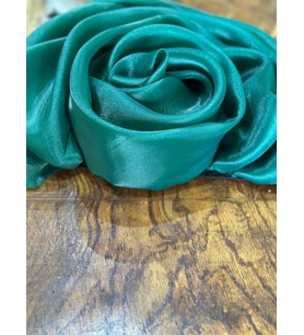 35X25 CM YEŞİL SATEN ÇİÇEK ABİYE GİYİM DİKİŞ AKSESUARI