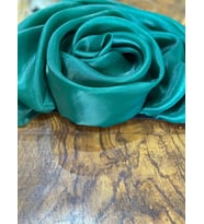 35X25 CM YEŞİL SATEN ÇİÇEK ABİYE GİYİM DİKİŞ AKSESUARI