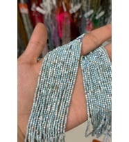 Larimar Taşı Faset Kesim 2x2mm Doğal Taş Dizi