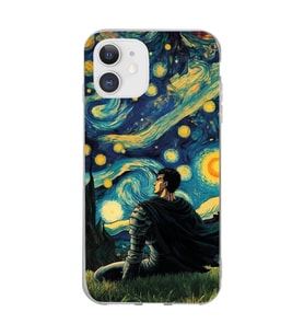 Iphone 11 Uyumlu Berserk The Starry Night Tasarımlı Şeffaf Telefon Kılıfı