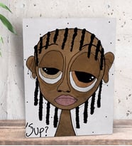 BK Gift The Lazy People Collection Chill Dude Tasarımlı Dekoratif Mini Kanvas Tablo 15x20cm-1
