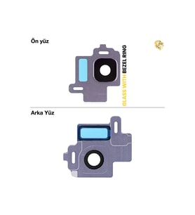 Samsung Galaxy S8 Kamera Lensi Full Gri Kamera lensi sade lens kamera camı kamera merceği
