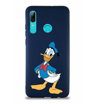 Huawei P Smart 2019 Soft Premier Kapak Donald Duck-C Tasarımlı Silikon Kılıf - Lacivert (Şeffaf)