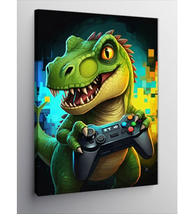 Kanvas Tablo Dinozor Oyun