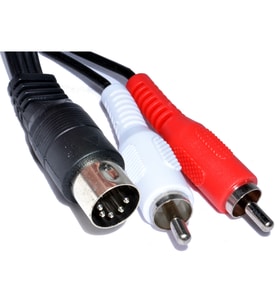 5 Pin Din to 2 Rca Kablo 1.5 mt