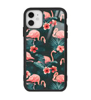 iPhone 11 Flamingo Leaf Tasarımlı Glossy Telefon Kılıfı