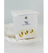 Zirkon Taşlı Üçlü Kombin Küpe - Kp00391