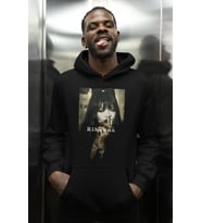 Tasarım Rihanna Baskılı Unisex Oversize Şarkıcı Hoodie