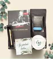 Kişiye Özel Fincan Atatürk Ajanda Kalem Kahve Hediye Seti
