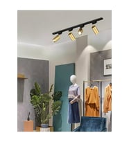 4’lü GU10 Ray Spot Tavan Avize Os ram LED Ampül Yön Verilebilir Alimünyum Mat Gold Eskitme Kaplama
