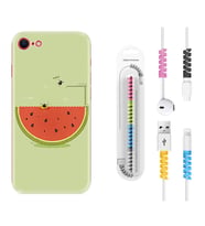 Apple iPhone 5 6 7 8 Plus Se XR Kılıf Kablo Koruma Spiral Silikon Woohoo 1373