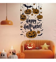 Periboia Halloween Temalı Balkabaklı Duvar Sticker Seti (Karışık)