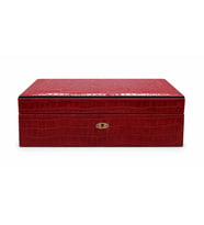 Cohiba Kırmızı Timsah Desenli Dışı Deri Humidor Puro Kutusu TR9997