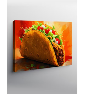 Kanvas Tablo Taco İllüstrasyonu