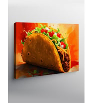 Kanvas Tablo Taco İllüstrasyonu