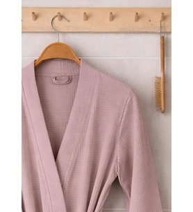 Pamuklu Kadın Waffle Desen Pike Kimono Bornoz Baveno