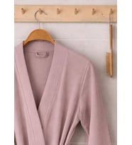 Pamuklu Kadın Waffle Desen Pike Kimono Bornoz Baveno