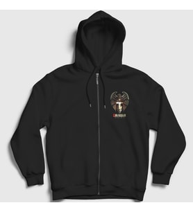 Presmono Unisex Siyah Callejon Man Spricht Deutsch Fermuarlı Kapüşonlu Sweatshirt 427203tt