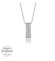 Swarovski Taşlı Gümüş Sırataş Bayan Kolye