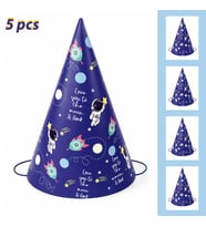 5 Li Astronot Happy Birthday Parti Şapkası
