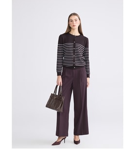 LCWAIKIKI Classic Bordo Loose Fit Geniş Paça Kadın Pileli Pantolon