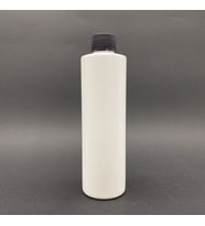 250 cc Beyaz PE  Şişe - Siyah  Kapaklı- 250ml Kapaklı Plastik Şişe x 10 Adet