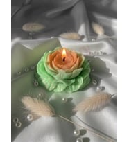 Mumelia Candles Şakayık Figürlü - Doğal Soya Blok Dekoratif Mum - Yeşil