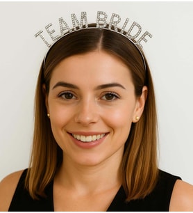 Gümüş Renk Team Bride Taç Plastik – Gelin Nedime Tacı