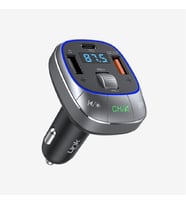 GF17 Premium Çift portlu PD ve QC3.0 48w Şarj 5.1 Bluetooth FM Verici (Gri)
