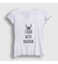 Presmono Kadın Beyaz Raid Vikings T-Shirt 222521tt (Beyaz)