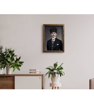 BK Home Atatürk Tasarımlı Doğal Masif Ahşap Çerçeveli Tablo 45x65cm-21