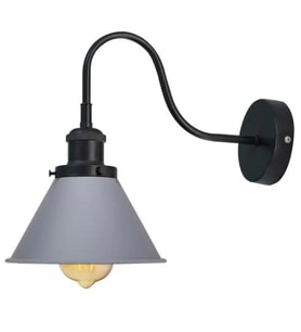 Rsylight Retro Siyah Gri Metal Modern Dekoratif Rustik Aplik