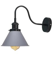 Rsylight Retro Siyah Gri Metal Modern Dekoratif Rustik Aplik