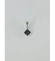 Mistik Topaz Taşlı Göbek Piercing - Pg0044