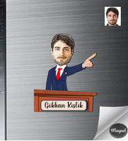 Kişiye Özel Avukat Erkek Ahşap Magnet -4