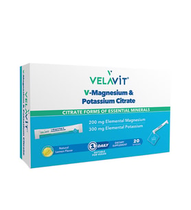 Velavit V-Magnesium Potassium Citrate Takviye Edici Gıda 20 Saşe