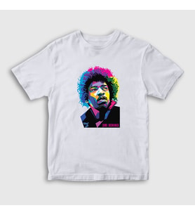 Presmono Unisex Çocuk Beyaz Colors Jimi Hendrix T-Shirt 302249tt