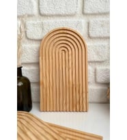 Gökkuşağı Premium Sunum Tahtası – 30x18 cm Açık Kahve